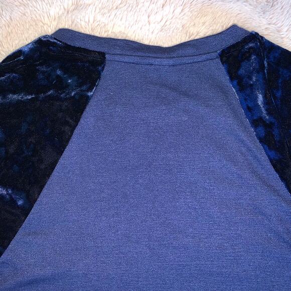 NWT GAP Dark Navy Blue Softspun Velvet Raglan Long Sleeve Dress Small - Picture 10 of 11